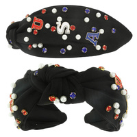 USA THEME TOP KNOTTED HEADBAND